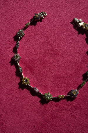 VINTAGE FLOWER GARDEN TENNIS BRACELET