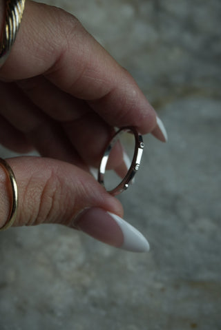 Station Stack - Sterling Spaced Eternity Band Size 10