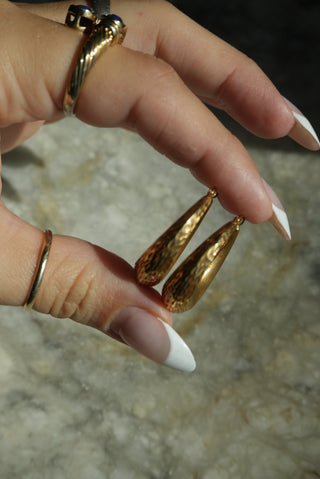 14K GRECIAN HOOPS
