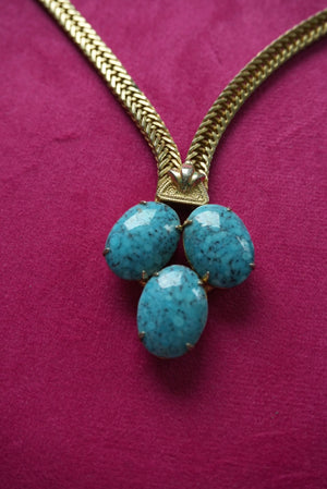 RARE VINTAGE TURQUOISE EGGS NECKLACE