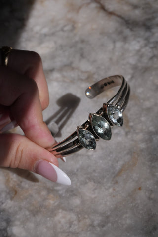 Triple Marquee - Nikki Butler Sterling Marquis Cuff Bracelet