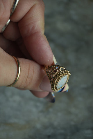 14K OPAL MARQUEE