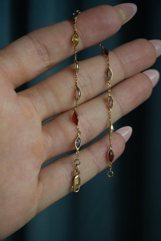 14k Gemstone Bracelet