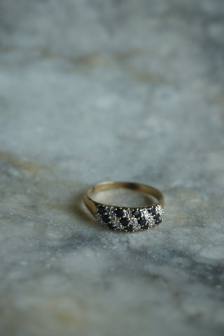 10K SAPPHIRE & DIAMOND RING