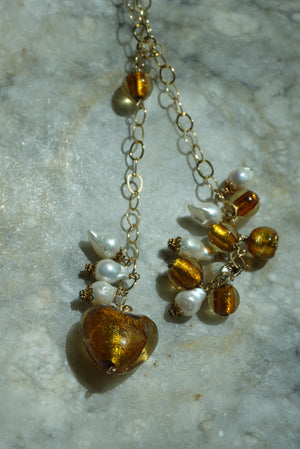 RARE AMBER GLASS LARIAT