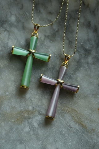 Beaming Light - Gold Fill Cross Necklace