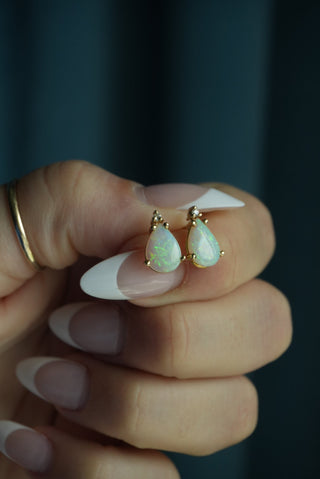 10K OPAL STUDS