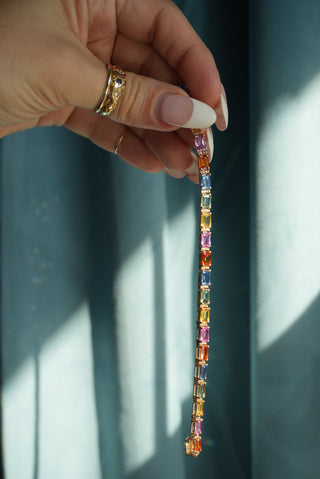 EFFY 14K SAPPHIRE TENNIS BRACELET