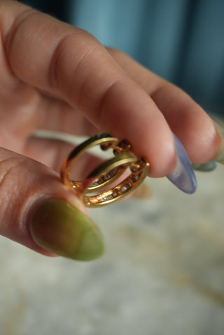 18K GOLD DIAMOND HOOPS