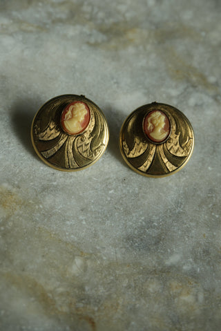 CAMEO MEDALLION EARRINGS