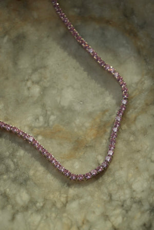 PINK PONY TENNIS NECKLACE