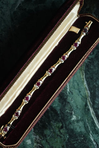 14k Ruby & Diamond Bracelet