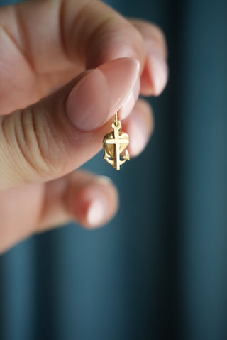 14K FAITH HOPE CHARITY CHARM
