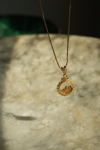 GOLDEN NUGGET CHARM NECKLACE