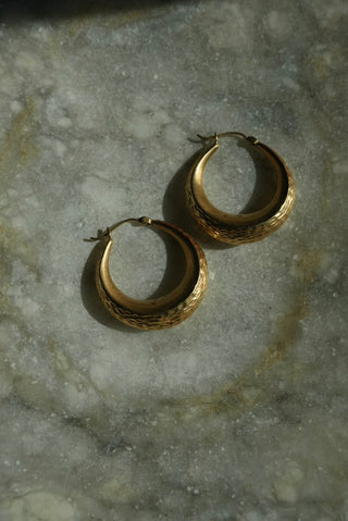 14K GRECIAN HOOPS