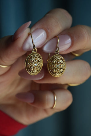 Golden Egg - Vermeil Drop Earring