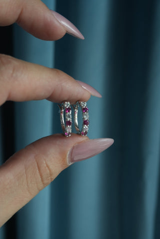 Color Pop - Sterling Gemstone Hoops