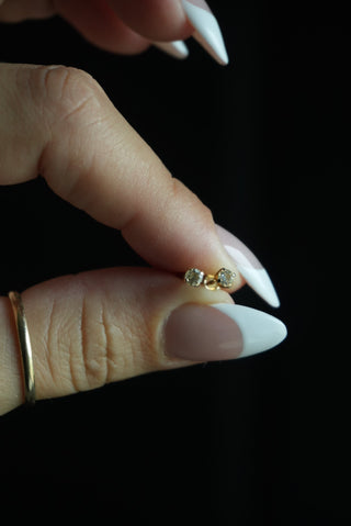 14K GLASS STUDS
