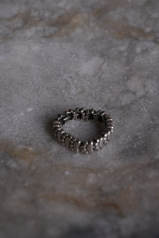 Furry Friend - Sterling Paw Eternity Ring Size 7