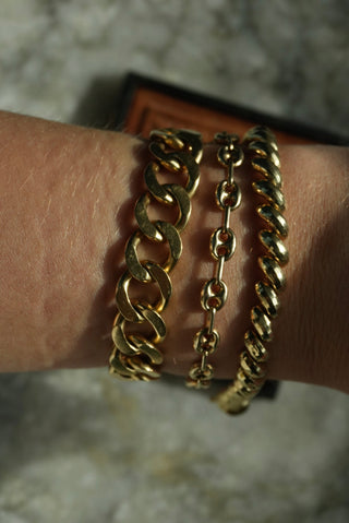 14k Disco Croissant Bracelet