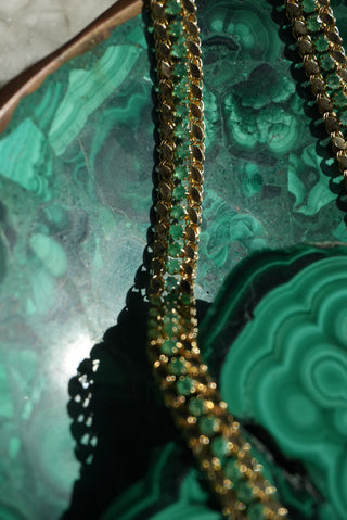 14K EMERALD & GOLD CHAIN