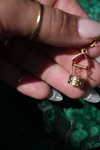 14k Wishing Well Charm