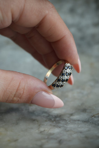 10K SAPPHIRE & DIAMOND RING