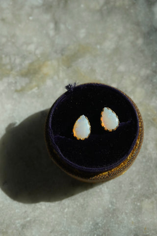 14k Opal Tear Drop Studs