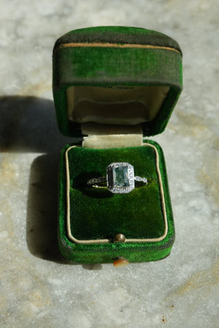 Delicacy - Sterling Framed Moss Agate Gemstone Ring Size 8