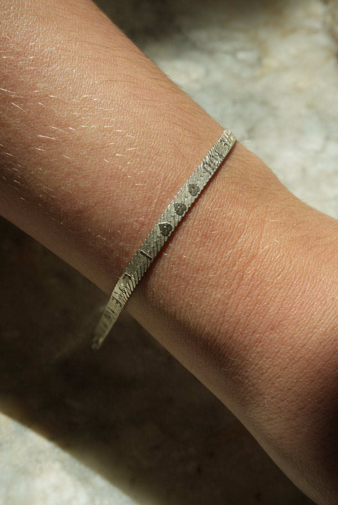 “I LOVE YOU” HERRINGBONE BRACELET