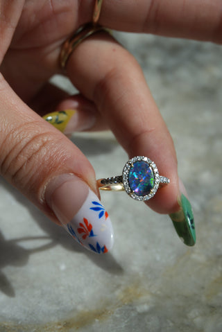 BLUE OPAL RING