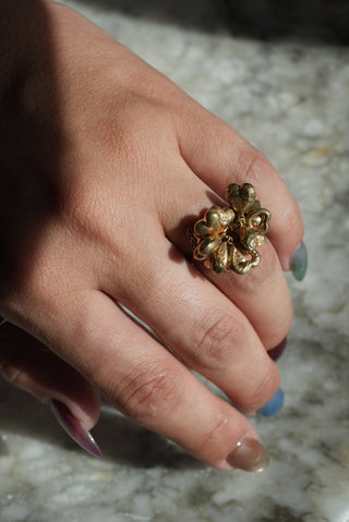 14K HEART CHARM RING
