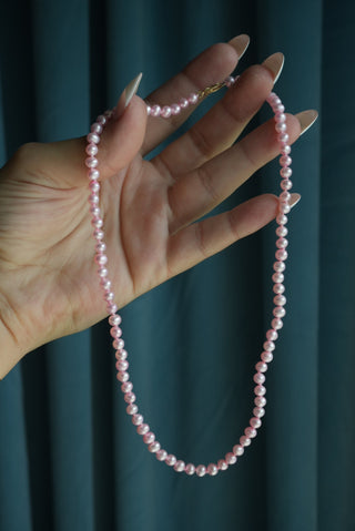 14K PINK HAND TIED PEARLS
