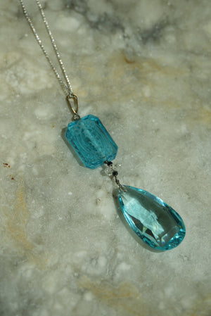 CZECH GLASS BABY BLUE DROPS