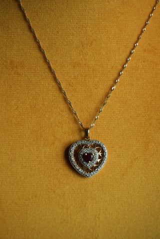 RUBY HEART NECKLACE