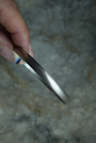 BRUSHED BANGLE - DANECRAFT STERLING BANGLE