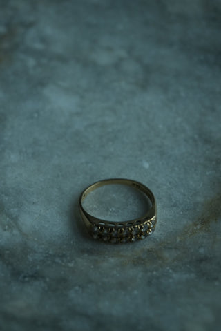 10K WHITE QUARTZ RING
