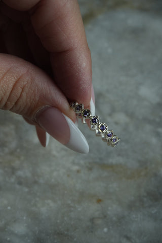 Lace Band - Sterling Eternity Faux Gemstone Ring
