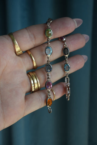 Perfect Match - Rainbow Glass Tennis Bracelet
