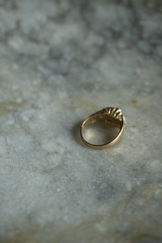 14K SAPPHIRE GOLD LACE RING