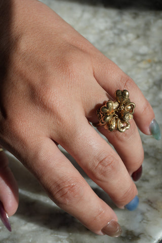 14K HEART CHARM RING