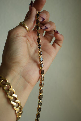 SMOKEY QUARTZ TENNIS BRACELET