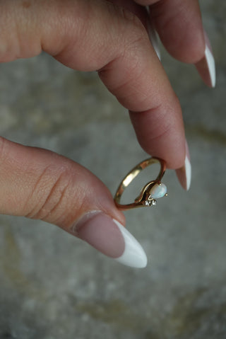10k Opal & Diamond Band