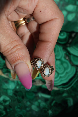 VINTAGE OPAL BYPASS RING SZ 8