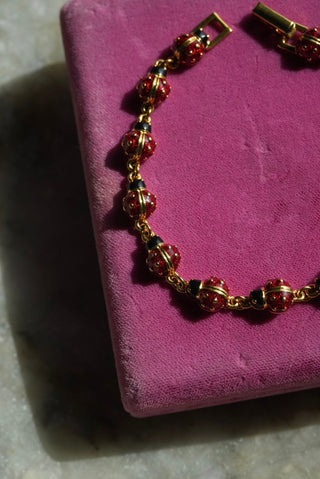 Little Bugs - Goldtone Ladybug Bracelet