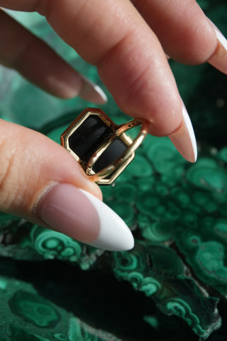 14k Onyx Solitaire Ring