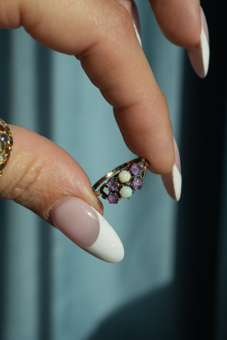 ANTIQUE AMETHYST OPAL RING