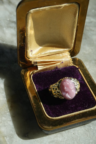 14k Cameo Ring Art Deco Style
