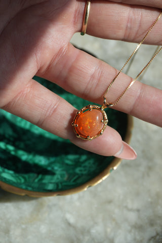 14K MEXICAN OPAL NECKLACE
