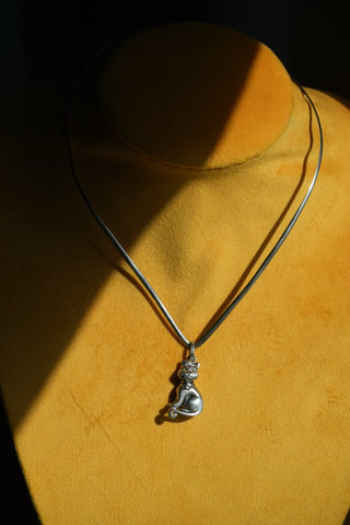Miss Meow - Sterling V Collar Kitty Necklace